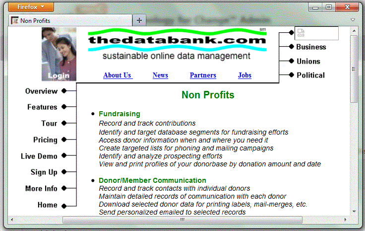 thedatabank's website in 2003